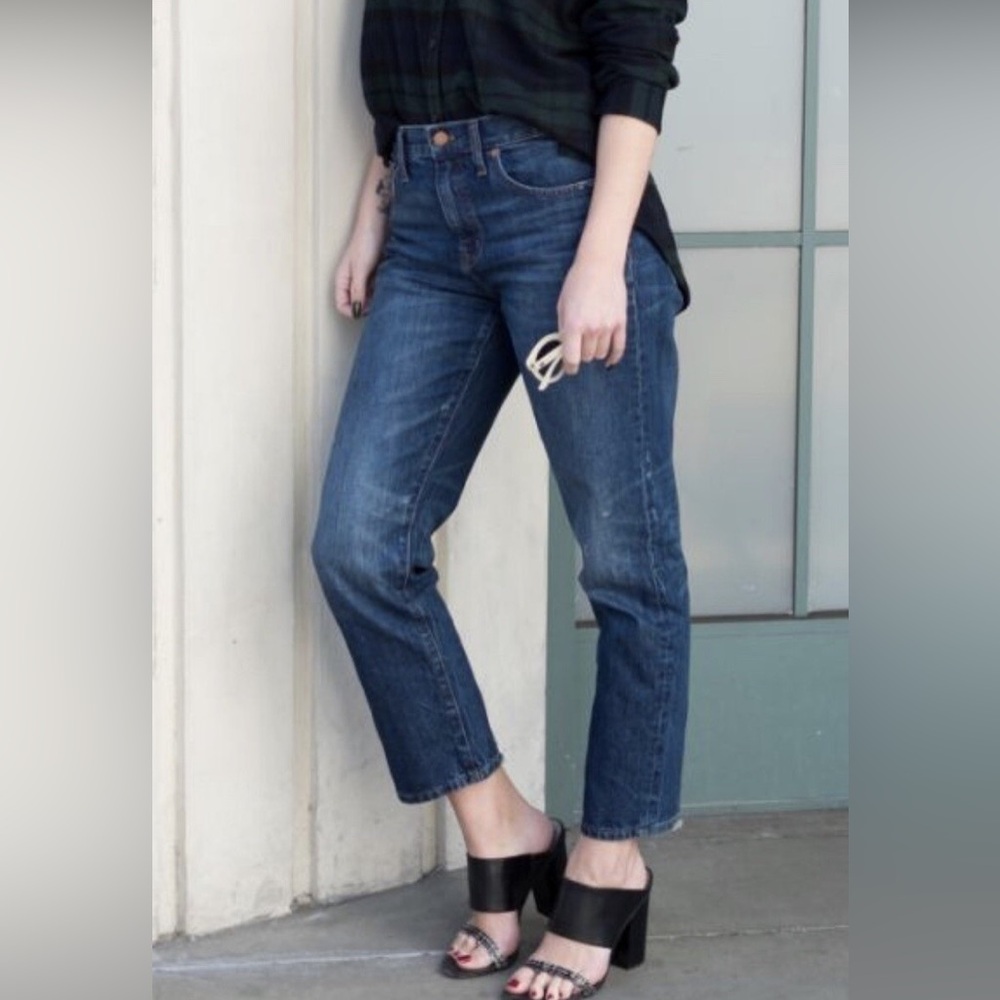 Madewell Medium Wash Straight Leg Crop Jeans Size 26